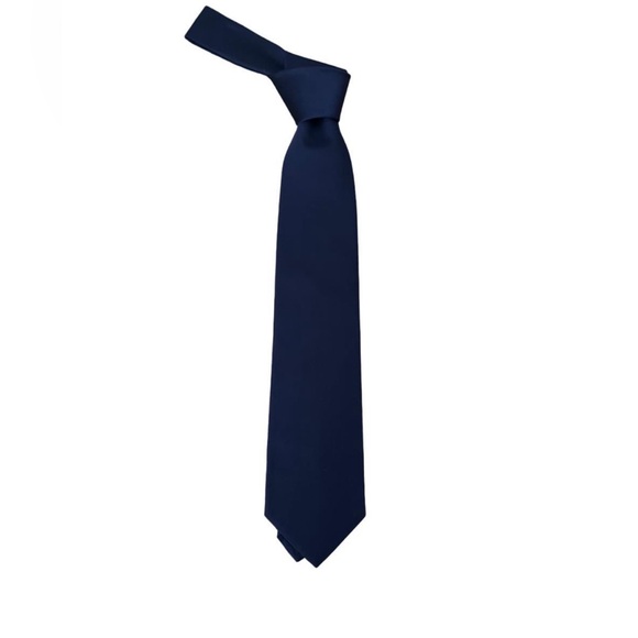 BROOKS BROTHER Silk Solid Dark Blue Tie BRAND NEW - Picture 1 of 3